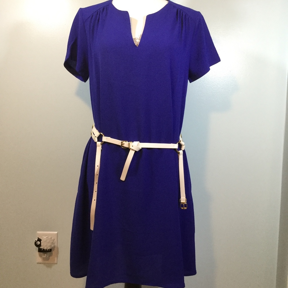 Lush Split Neck Cobalt Dress size S